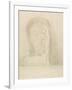 Closed Eyes, 1890-Odilon Redon-Framed Giclee Print