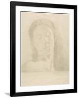 Closed Eyes, 1890-Odilon Redon-Framed Giclee Print