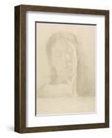 Closed Eyes, 1890-Odilon Redon-Framed Giclee Print