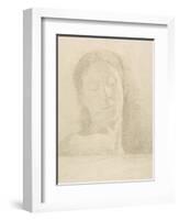 Closed Eyes, 1890-Odilon Redon-Framed Giclee Print