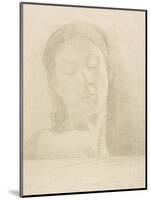 Closed Eyes, 1890-Odilon Redon-Mounted Giclee Print