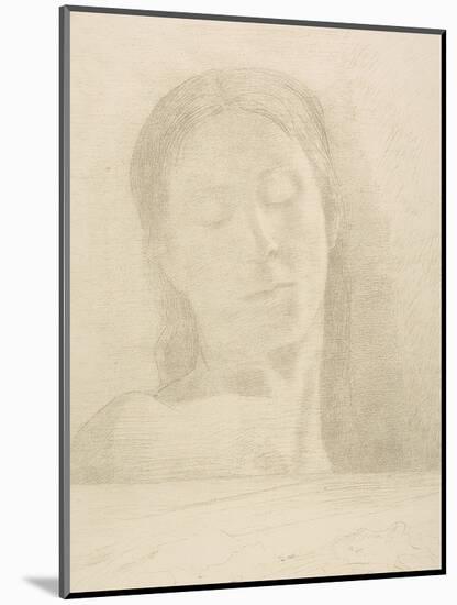 Closed Eyes, 1890-Odilon Redon-Mounted Giclee Print