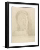 Closed Eyes, 1890-Odilon Redon-Framed Giclee Print