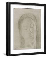 Closed Eyes, 1890-Odilon Redon-Framed Giclee Print