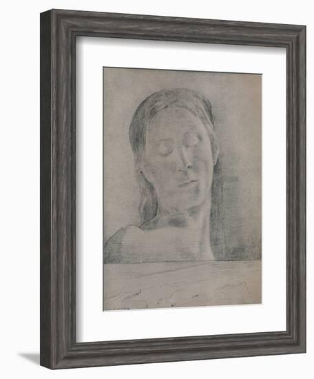 'Closed Eyes', c.1890, (1946)-Odilon Redon-Framed Giclee Print