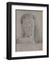 'Closed Eyes', c.1890, (1946)-Odilon Redon-Framed Giclee Print