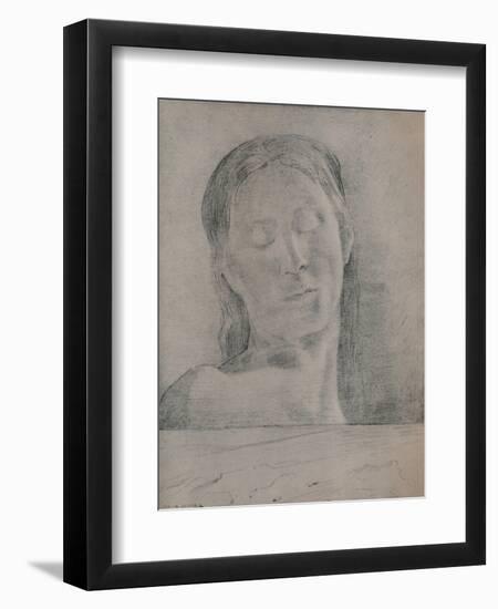 'Closed Eyes', c.1890, (1946)-Odilon Redon-Framed Giclee Print