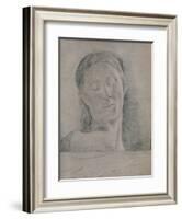 'Closed Eyes', c.1890, (1946)-Odilon Redon-Framed Giclee Print