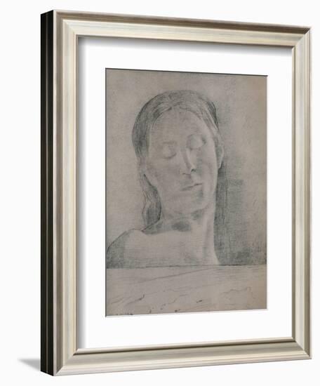 'Closed Eyes', c.1890, (1946)-Odilon Redon-Framed Giclee Print