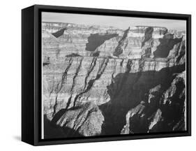 Closer View Of Cliff Formation "Grand Canyon From North Rim 1941" Arizona. 1941-Ansel Adams-Framed Stretched Canvas