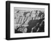 Closer View Of Cliff Formation "Grand Canyon From North Rim 1941" Arizona. 1941-Ansel Adams-Framed Art Print