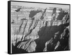 Closer View Of Cliff Formation "Grand Canyon From North Rim 1941" Arizona. 1941-Ansel Adams-Framed Stretched Canvas