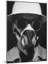 Closeup a A Man Wearing a Safety Helmet, Mask and Goggles-Andreas Feininger-Mounted Photographic Print