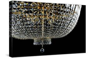 Closeup Contemporary Glass Chandelier-mj_23-Stretched Canvas
