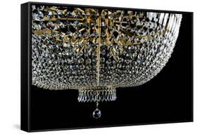 Closeup Contemporary Glass Chandelier-mj_23-Framed Stretched Canvas