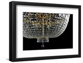 Closeup Contemporary Glass Chandelier-mj_23-Framed Photographic Print