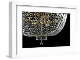 Closeup Contemporary Glass Chandelier-mj_23-Framed Photographic Print