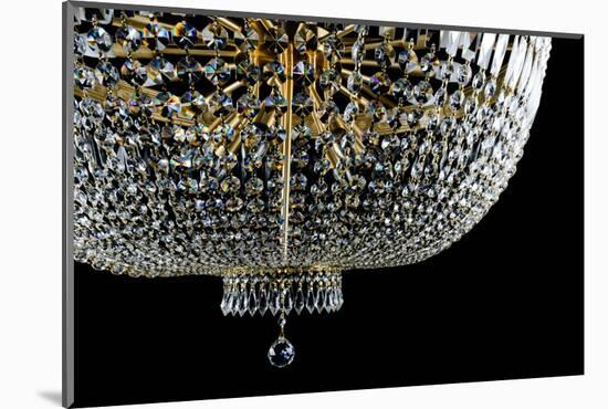 Closeup Contemporary Glass Chandelier-mj_23-Mounted Photographic Print