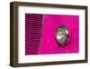 Closeup Detail of the Headlight of an Antique Car Painted Pink-ccaetano-Framed Photographic Print