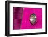 Closeup Detail of the Headlight of an Antique Car Painted Pink-ccaetano-Framed Photographic Print