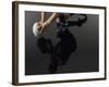 Closeup Low Section and Reflection of a Rugby Player Kneeling on One Knee with Ball-Nosnibor137-Framed Premium Photographic Print