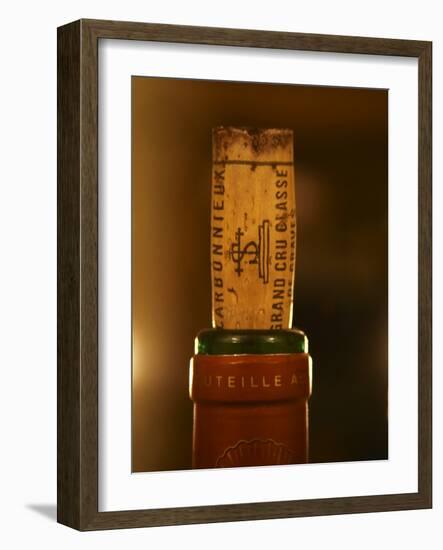 Closeup of a Bottle, Chateau Carmonnieux, Grand Cru Classe De Graves-Per Karlsson-Framed Photographic Print