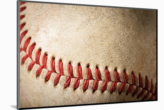 Closeup of a dirty baseball-Stoycho Stoychev-Mounted Photographic Print