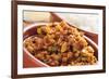 Closeup of a Earthenware Plate with Picadillo, a Traditional Dish in Many Latin American Countries,-nito-Framed Photographic Print