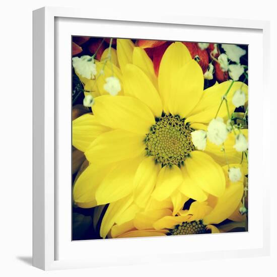 Closeup Of A Flower Bouquet, With A Retro Effect-nito-Framed Photographic Print