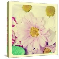 Closeup Of A Flower Bouquet With Daisies And Carnations, With A Retro Effect-nito-Stretched Canvas