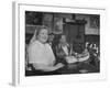 Closeup of a Russian Woman Sitting in the Renaissance Bar Smoking a Cigarette-null-Framed Photographic Print