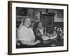 Closeup of a Russian Woman Sitting in the Renaissance Bar Smoking a Cigarette-null-Framed Photographic Print