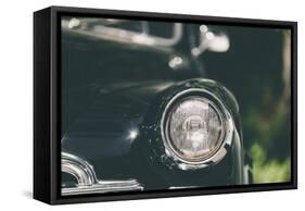 Closeup of a Soviet Classic Vintage Car .-Kuzma-Framed Stretched Canvas