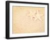 Closeup of a Starfish on the Sand of a Beach, with a Retro Effect-melking-Framed Photographic Print