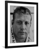 Closeup of Baseball Player Mickey Mantle-John Dominis-Framed Premium Photographic Print