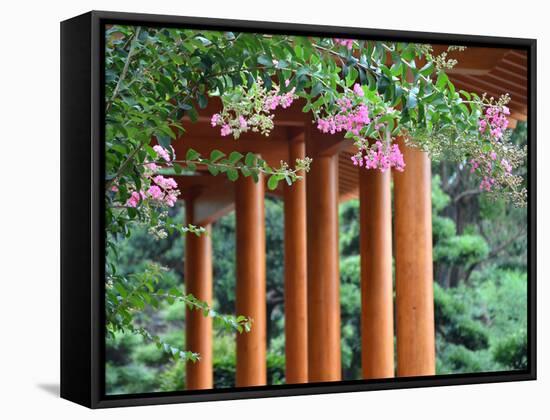 Closeup of Chinese Garden Pavilion-sevenke-Framed Stretched Canvas