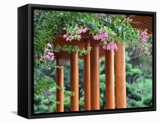 Closeup of Chinese Garden Pavilion-sevenke-Framed Stretched Canvas