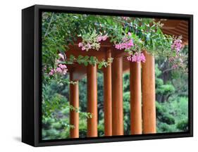 Closeup of Chinese Garden Pavilion-sevenke-Framed Stretched Canvas