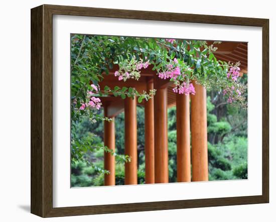 Closeup of Chinese Garden Pavilion-sevenke-Framed Photographic Print