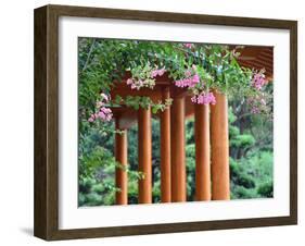 Closeup of Chinese Garden Pavilion-sevenke-Framed Photographic Print