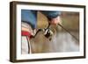 Closeup of Fisherman`S Hand with Spinning - Autumn Fishing Season.-luckyraccoon-Framed Photographic Print