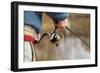 Closeup of Fisherman`S Hand with Spinning - Autumn Fishing Season.-luckyraccoon-Framed Photographic Print