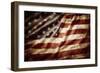 Closeup of Grunge American Flag-STILLFX-Framed Photographic Print