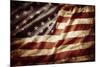 Closeup of Grunge American Flag-STILLFX-Mounted Photographic Print