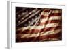 Closeup of Grunge American Flag-STILLFX-Framed Photographic Print