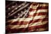 Closeup of Grunge American Flag-STILLFX-Mounted Photographic Print