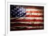 Closeup Of Grunge American Flag-STILLFX-Framed Art Print