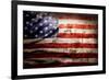 Closeup Of Grunge American Flag-STILLFX-Framed Art Print