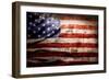 Closeup Of Grunge American Flag-STILLFX-Framed Premium Giclee Print