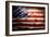 Closeup Of Grunge American Flag-STILLFX-Framed Art Print